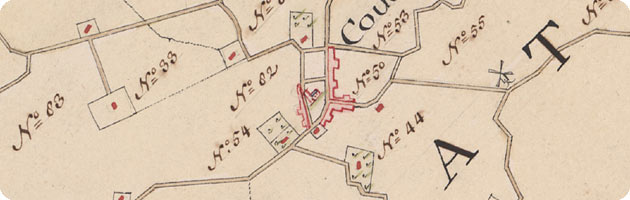 Fragment kaart Bernaerds 1641 te Koudekerke