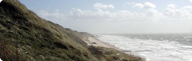 De duinen en het strand tijdens een najaarsstorm vormen een waar spektakel 