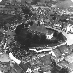 luchtfoto kerkring koudekerke in 1972